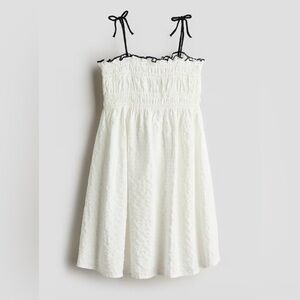 White and Black Ruffle Sundress - Size 8